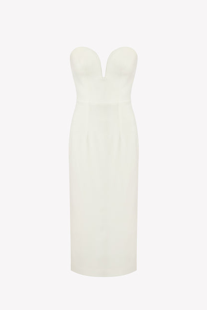 ASTRID Midi Dress in White