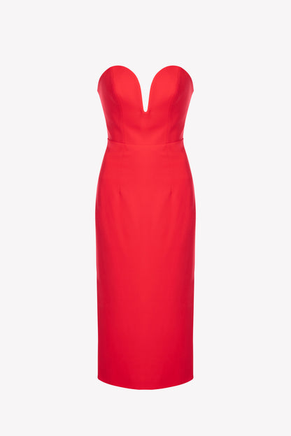 ASTRID Midi Dress in Red