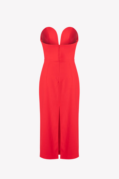 ASTRID Midi Dress in Red