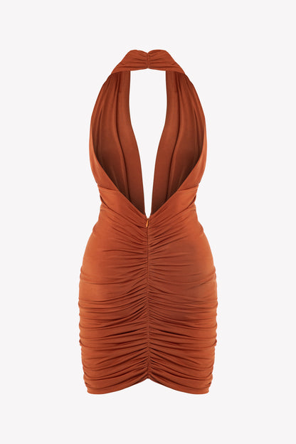 ARIENE Mini Dress in Cinnamon